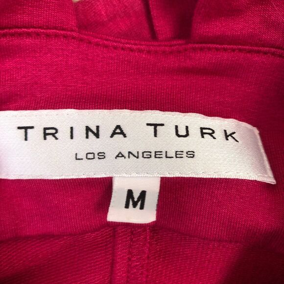 Trina Turk Sexy Fuschia Pink Deep V-Neck Halter‎ Top with Open Back Size Medium - Picture 6 of 10